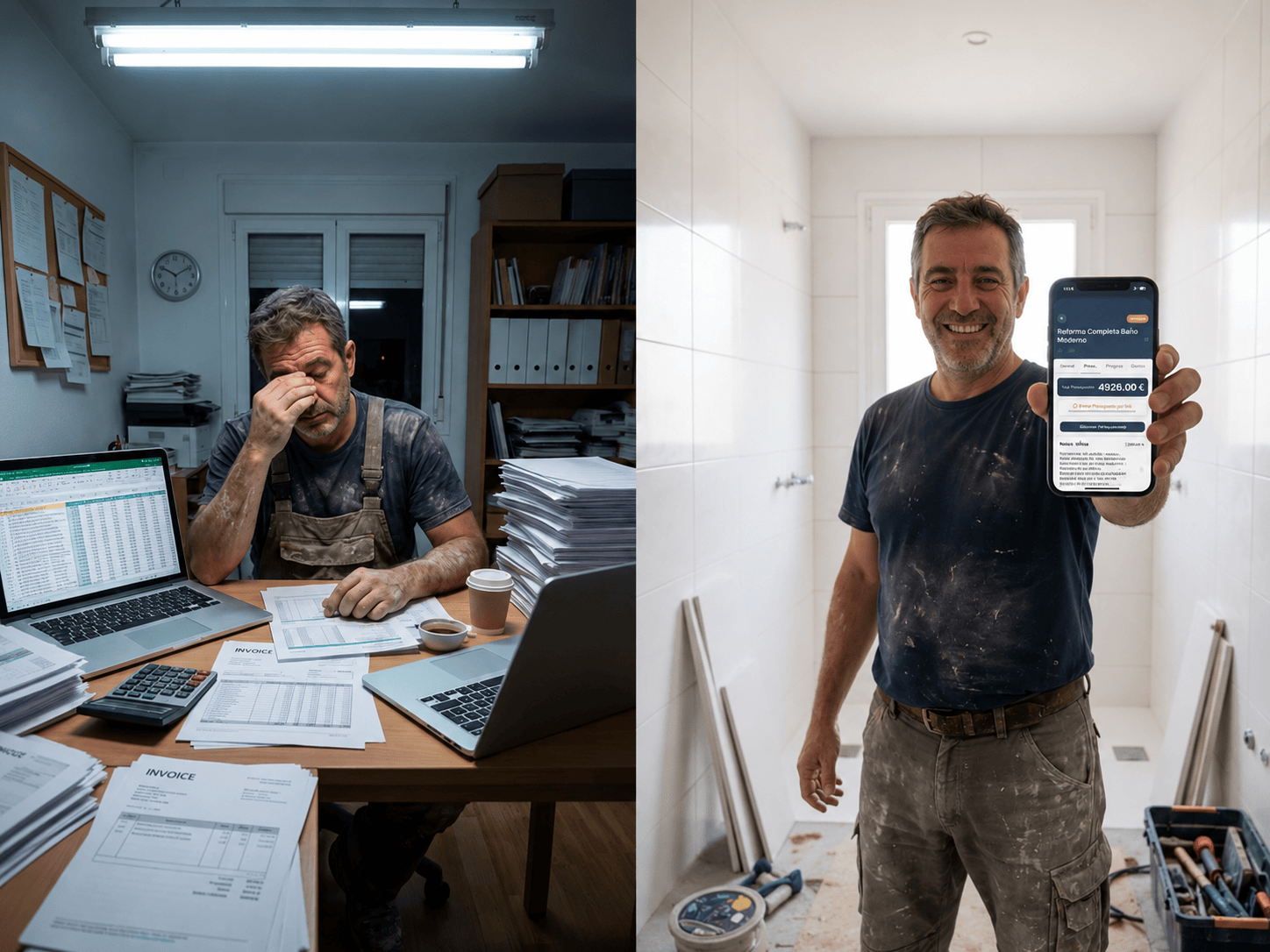 Antes y después: de hacer presupuestos por la noche con Excel a generarlos en obra con IA