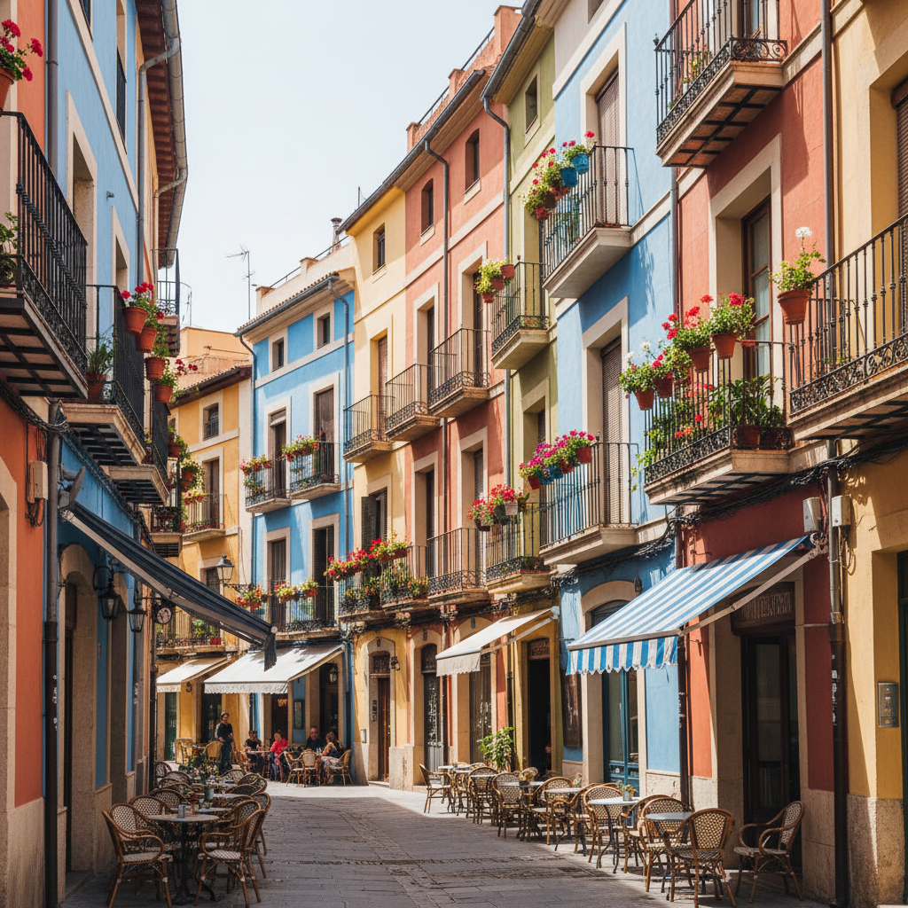 Barrio de Ruzafa en Valencia con arquitectura mediterránea