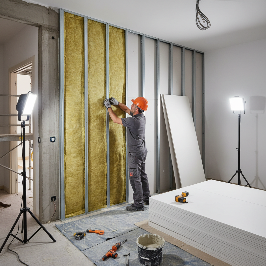 Instalación de aislamiento térmico interior en piso de Valladolid